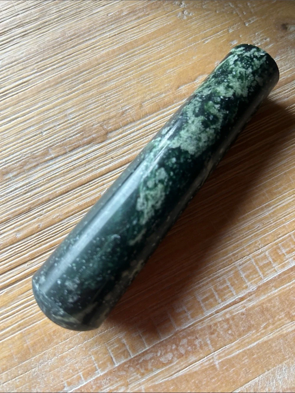 Green Solid Stone Mortar and Pestle